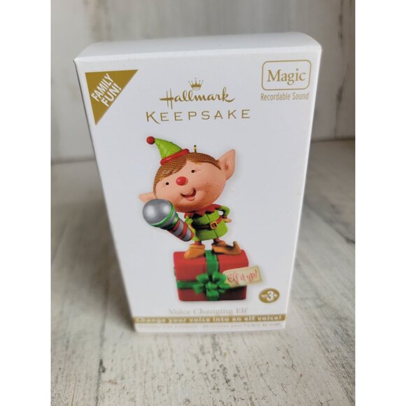 Hallmark voice changing elf magic ornament Xmas microphone - Picture 6 of 6